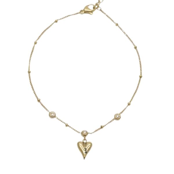 Heart Drop Elegance Anklet