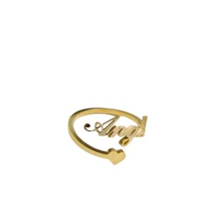 Angel Heart Name Ring