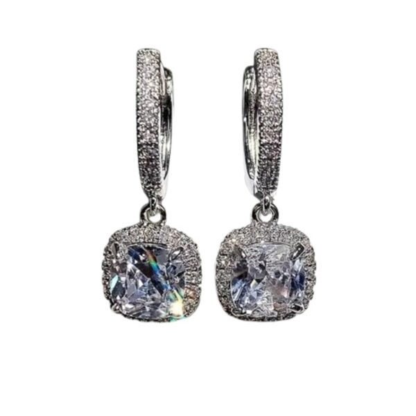 Radiant Ice Cushion Drop Earrings
