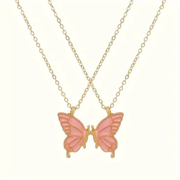 Blushing Duo Butterfly Pendant