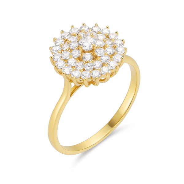 Lotus Zirconia Flower Ring