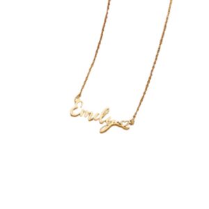 Golden Hearted Name Necklace
