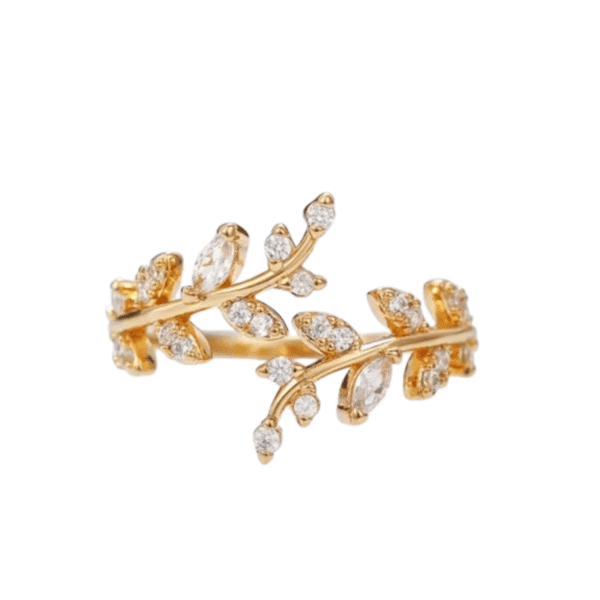 Golden Leaf Elegance Ring